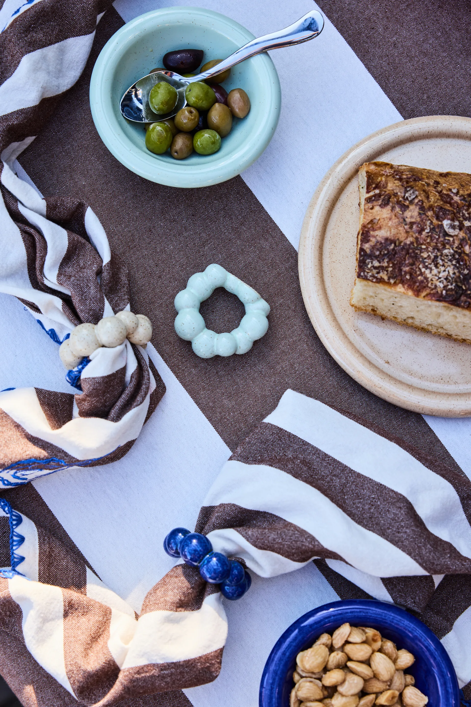 Porto pierścienie do serwetek, zestaw 4 szt., Niebieskie Byon