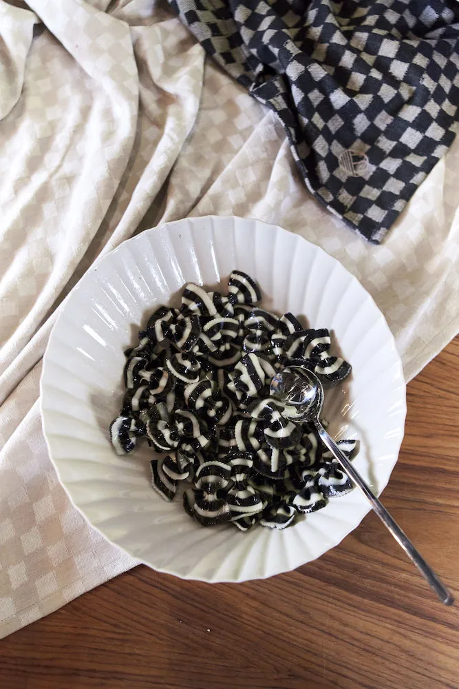 Serwetka Checki 2-pak, Czarny Byon