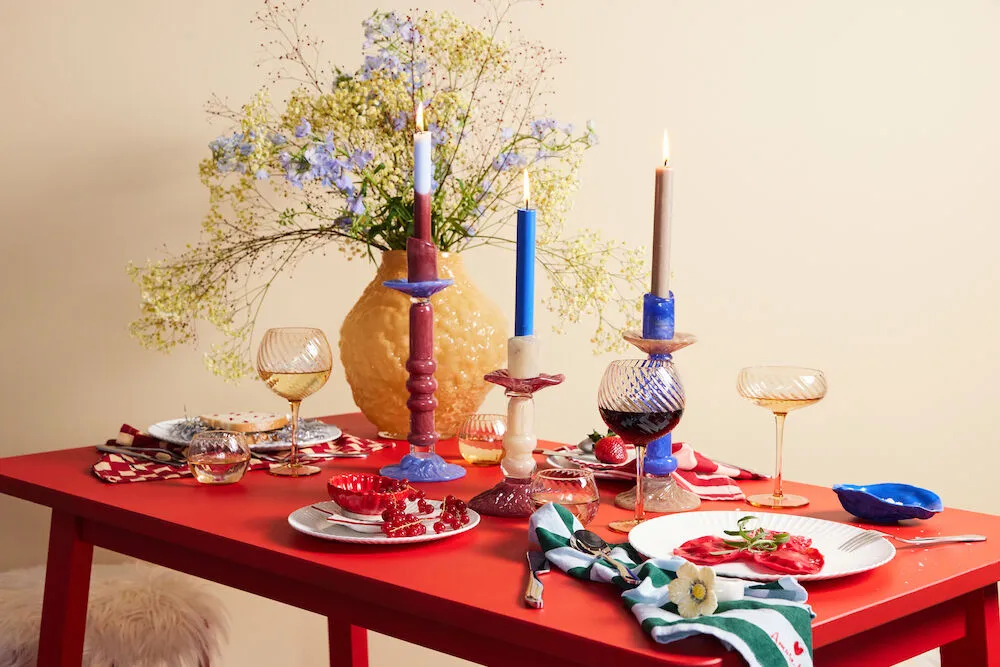 Serwetki Love 45x45 cm 2 szt., Zielono-jasnoniebieskie Byon