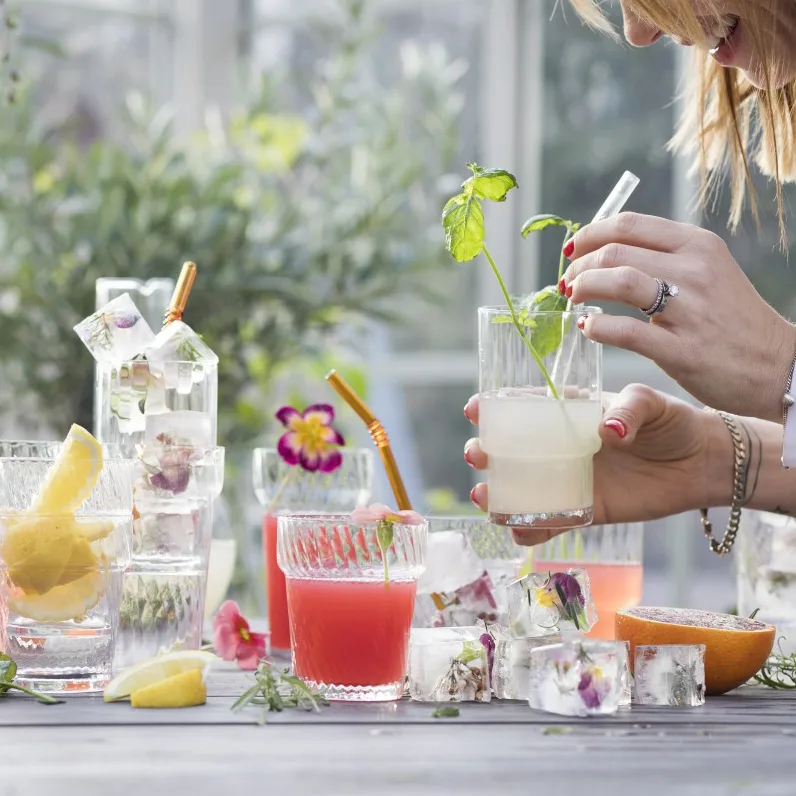 Słomki Smile 4-pak, Przezroczysty-brązowy Byon