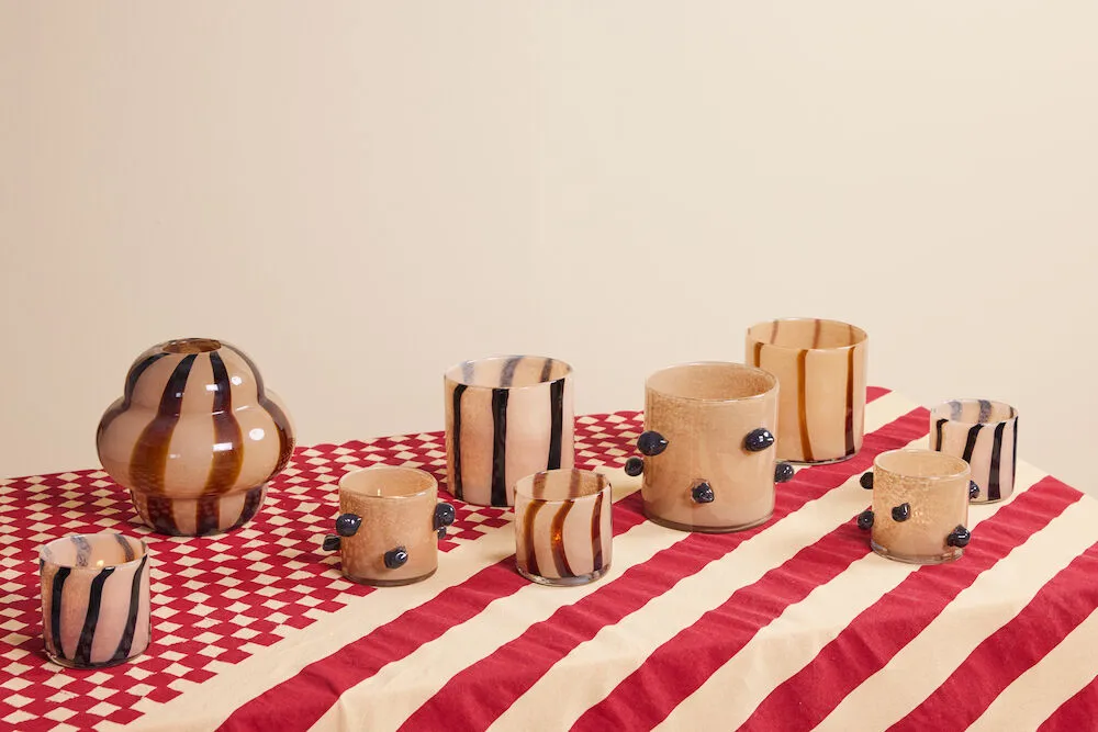 Świecznik Arlo XS Ø15 cm, Beżowo-czarny Byon