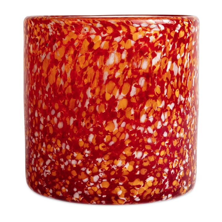 Świecznik Calore M Ø15 cm - Czerwony-pomarańczowy - Byon