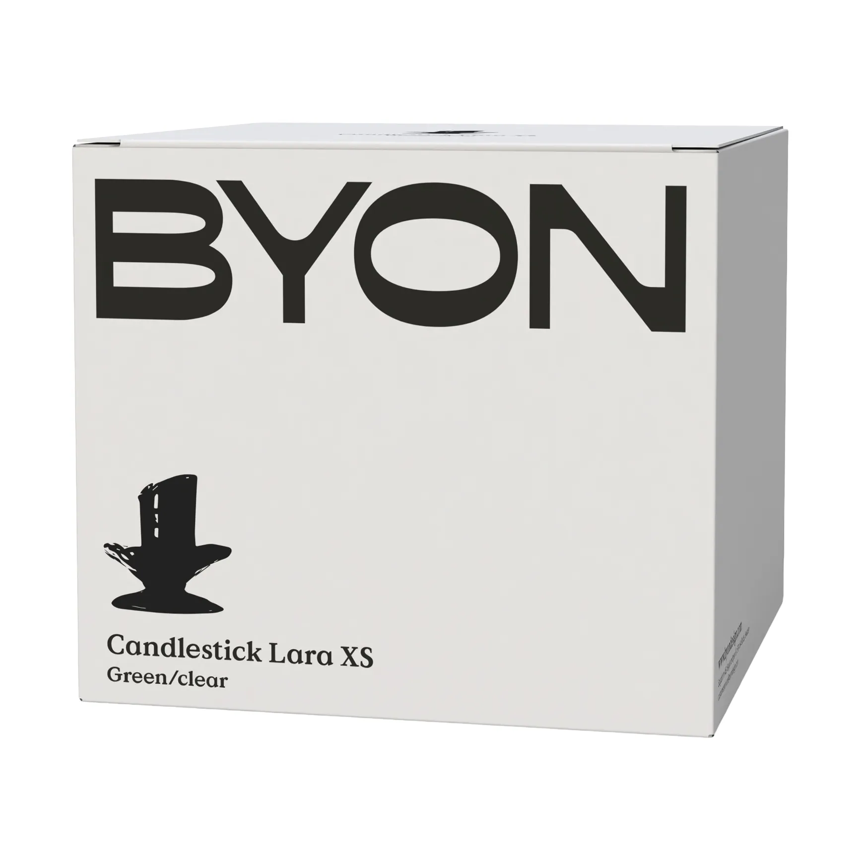 Świecznik Lara XS 9 cm, Zielono-jasny Byon