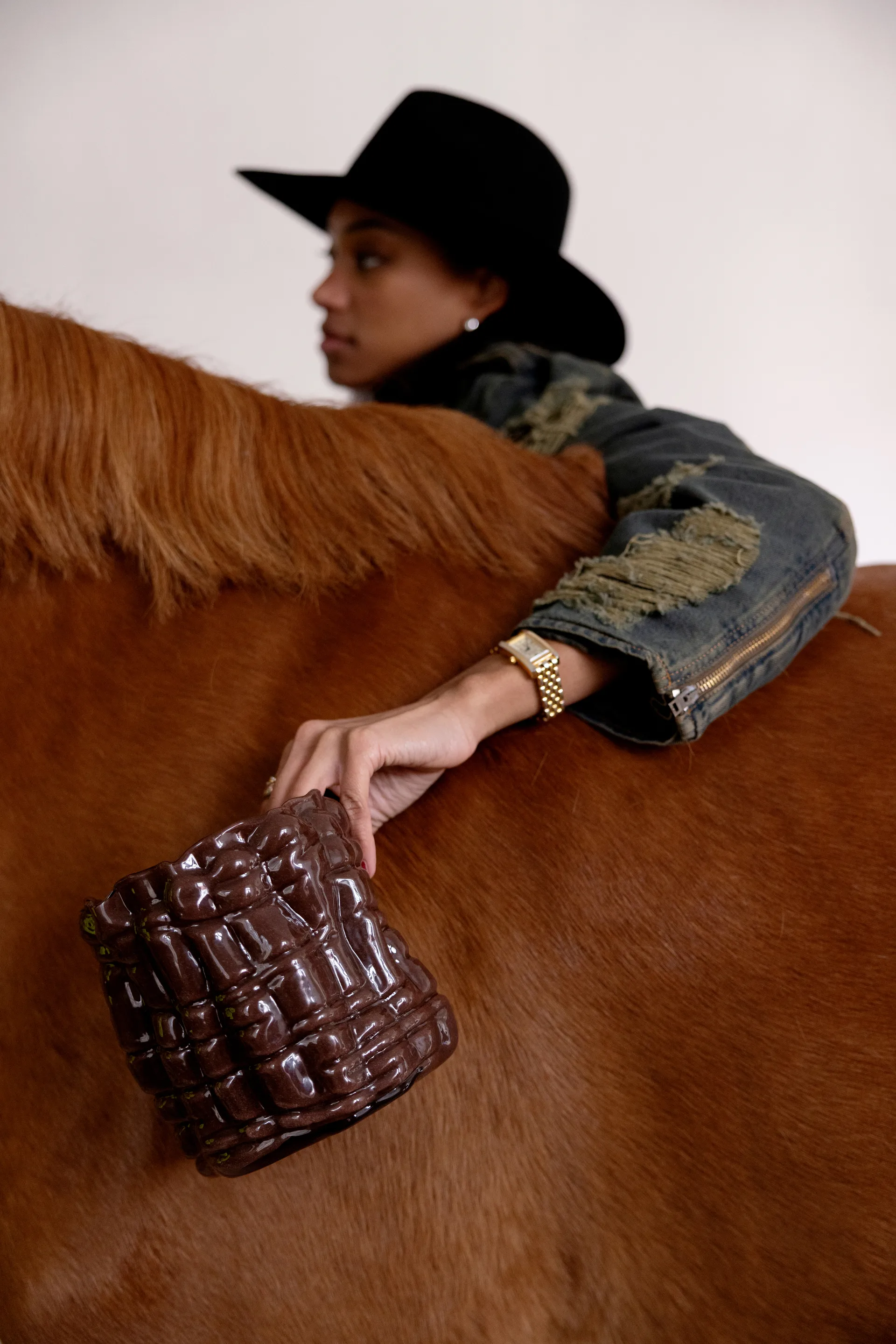 Świecznik Laranne Ø15 cm, Brązowy Byon