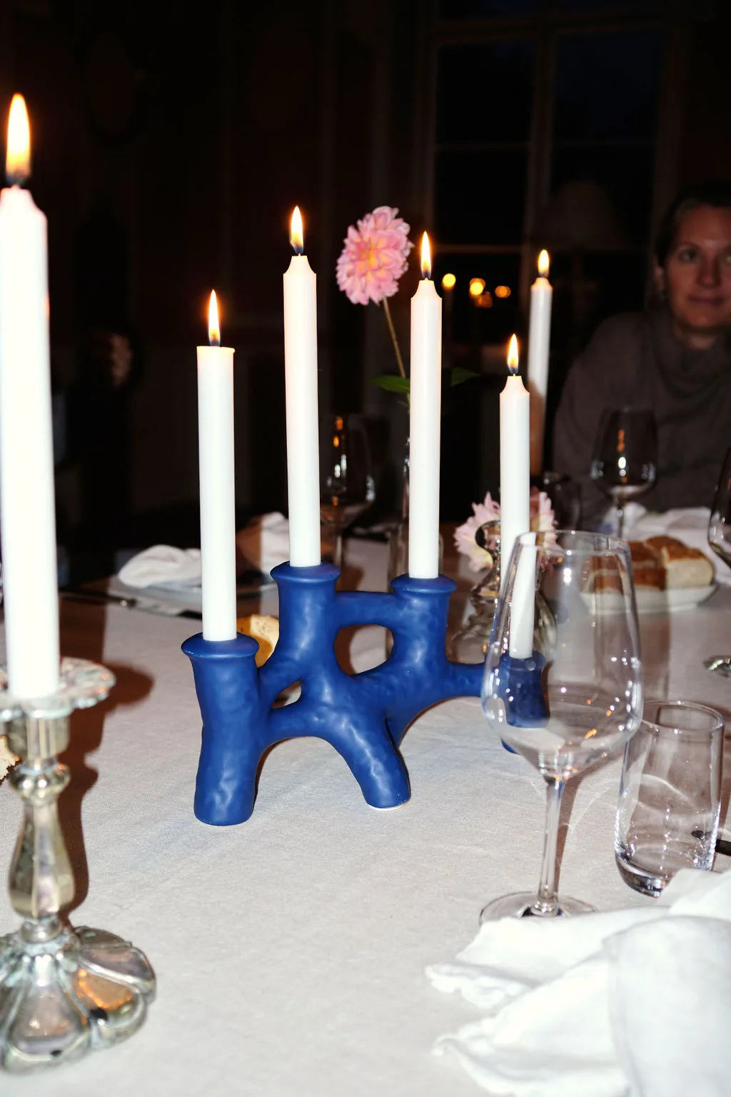 Świecznik Luca 12x30 cm, Niebieski Byon