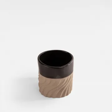 Swirl kubek 240 ml - Czarny-beżowy - Byon