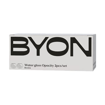 Szklanki do wody Opacity 22 cl 2 szt. - Brązowe - Byon