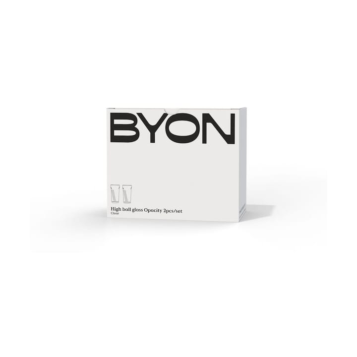 Szklanki Opacity High Ball 43 cl 2 szt., Przezroczyste Byon
