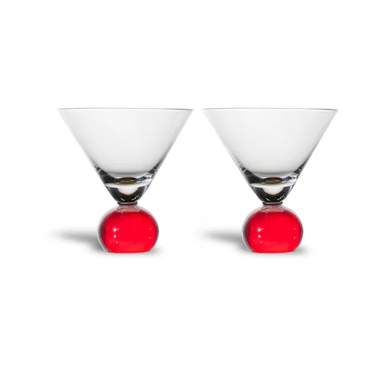 Szklanki Spice 240 ml, 2-pack - Czerwony-jasne - Byon
