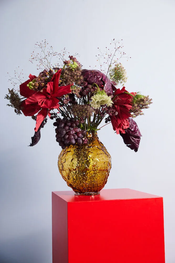 Wazon Corallo M 26x28x27 cm, Jasny bursztyn Byon