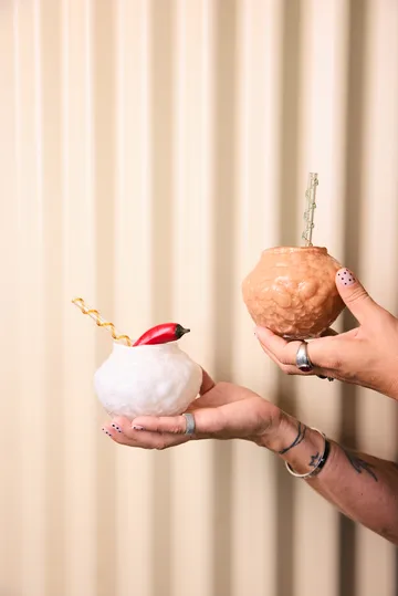 Wazon Corallo mini 11x11x8 cm - Kość słoniowa - Byon