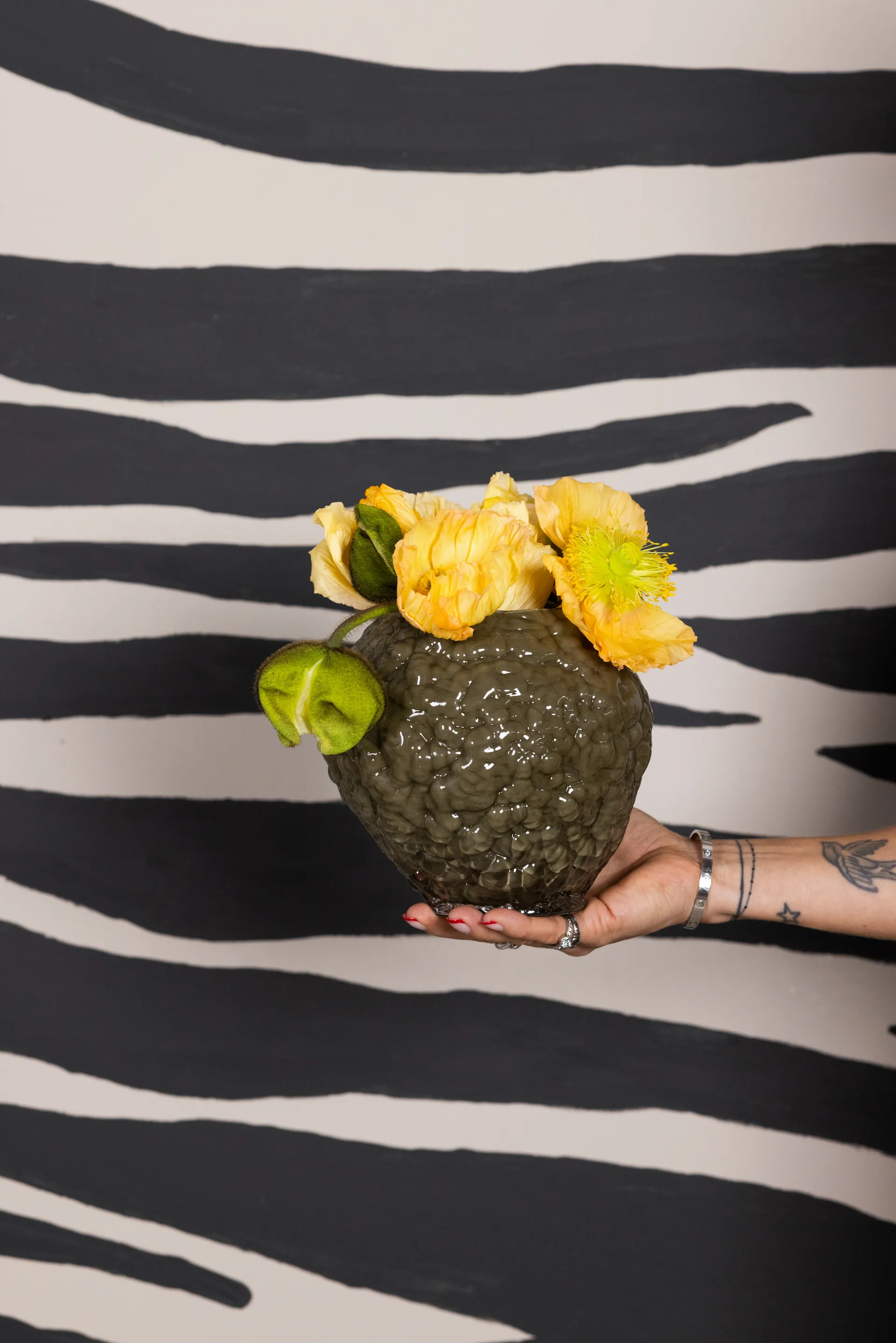 Wazon Corallo XS 19x17x17,5 cm, Zielony Byon