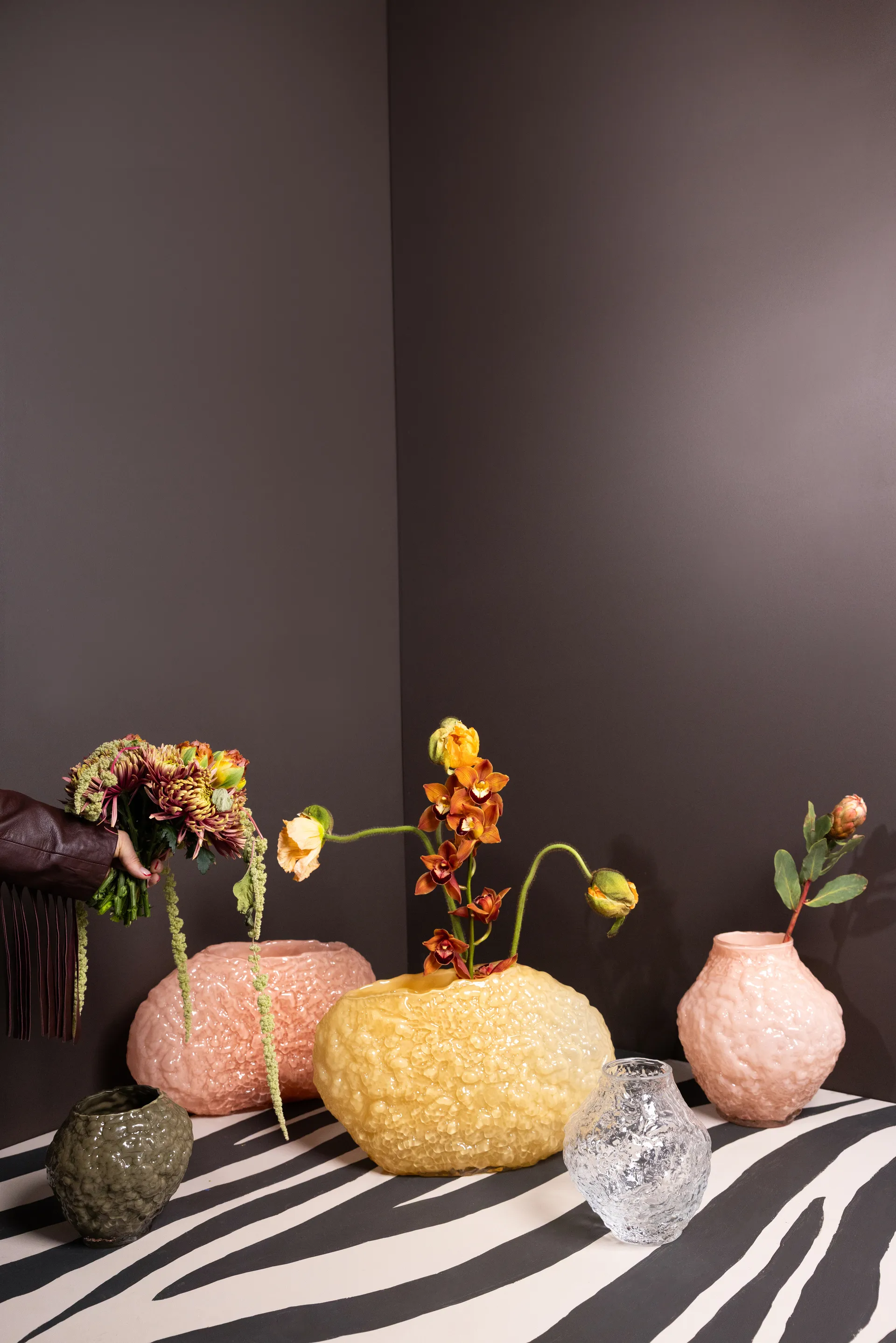 Wazon Corallo XS 19x17x17,5 cm, Zielony Byon