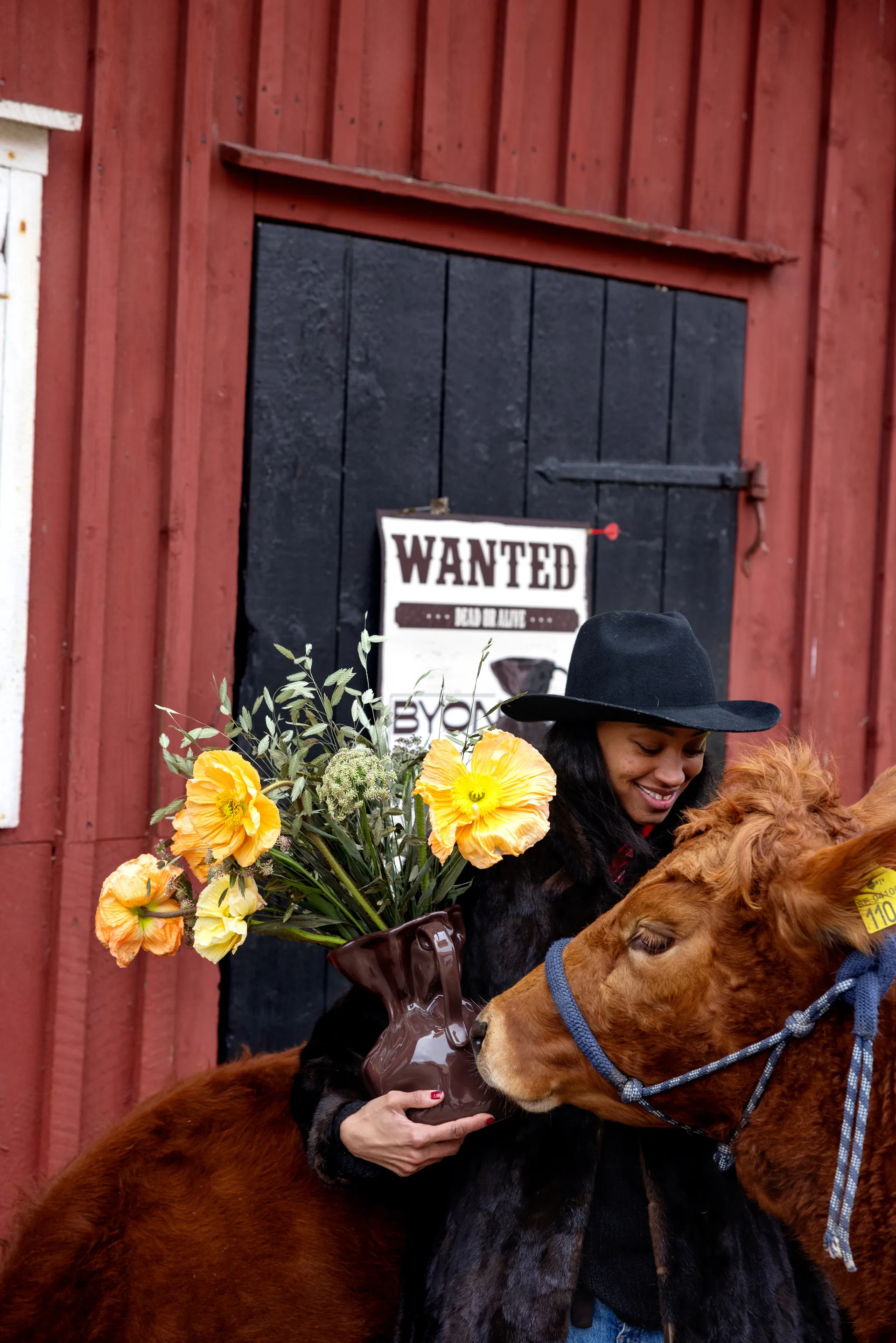 Wazon Crumple, Brązowy Byon