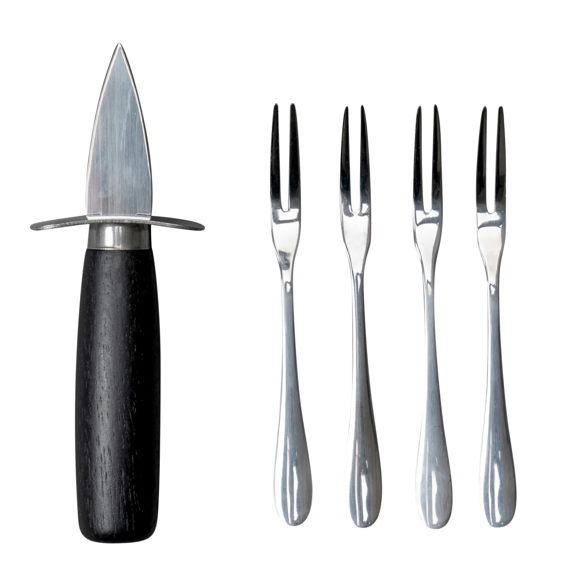 Zestaw do ostryg Ostrica, Czarno-srebrny Byon