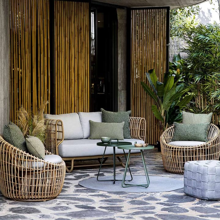 Fotel Nest Round, Cane-Line Natté Light Grey, rattan Cane-line