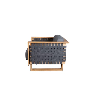 Fotel wypoczynkowy Angle - Dark Grey, drewno tekowe - Cane-line