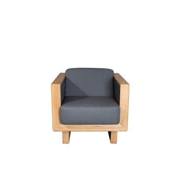 Fotel wypoczynkowy Angle - Dark Grey, drewno tekowe - Cane-line