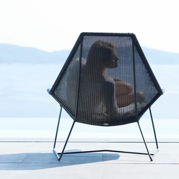 Fotel wypoczynkowy Breeze Weave z wysokim oparciem - Black - Cane-line