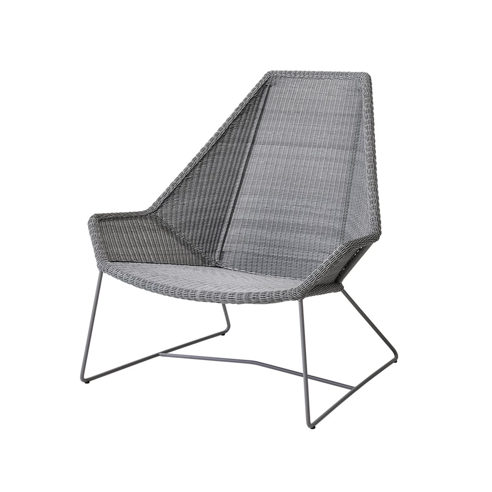 Cane-line Fotel wypoczynkowy Breeze Weave z wysokim oparciem Light Grey