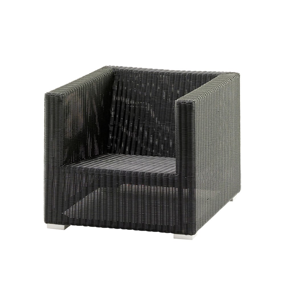 Cane-line Fotel wypoczynkowy Chester Graphite | Skandynawski Design | Krzesła ogrodowe | Szary