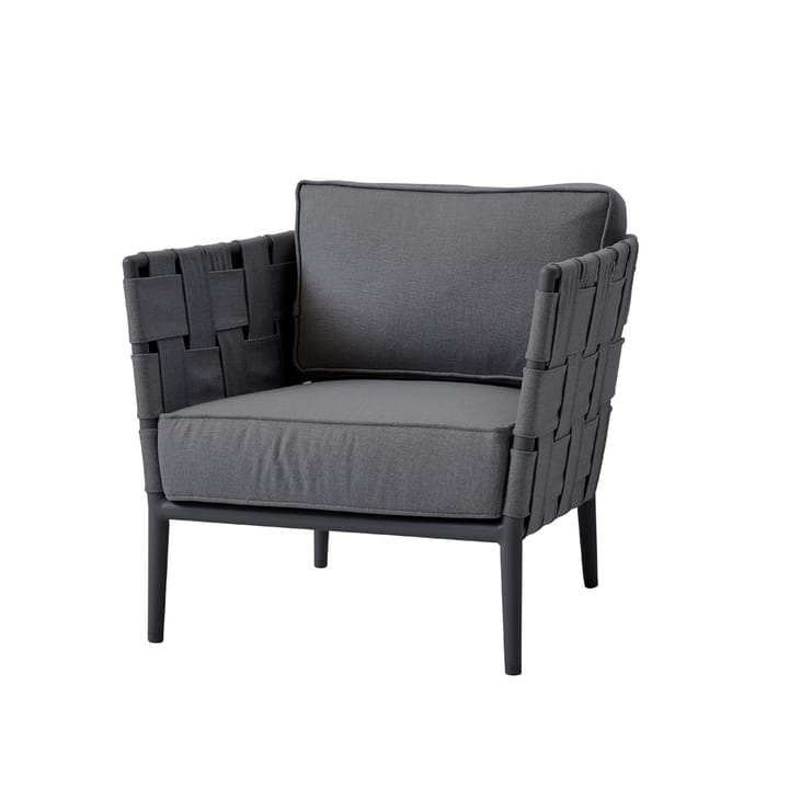 Fotel wypoczynkowy Conic - Grey, w zestawie poduszki - Cane-line