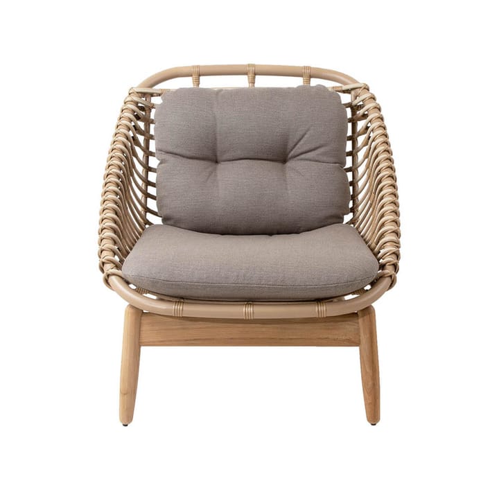 Fotel wypoczynkowy String, Cane-Line Airtouch taupe-drewno tekowe Cane-line