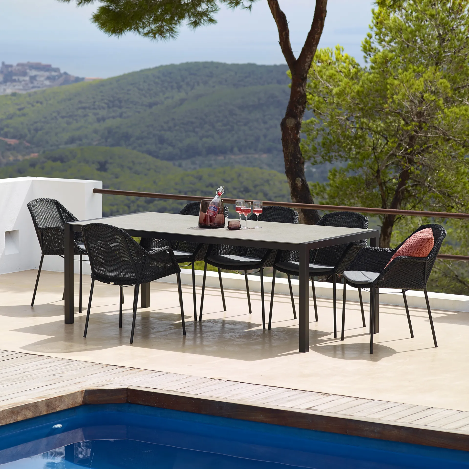 Krzesło Breeze Weave z możliwością sztaplowania, Black Cane-line