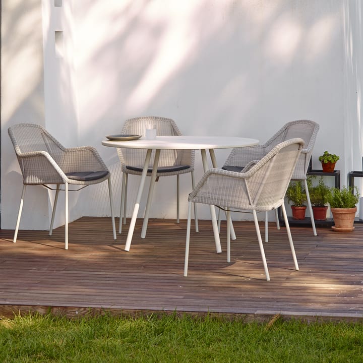 Krzesło Breeze Weave z możliwością sztaplowania, White Grey Cane-line