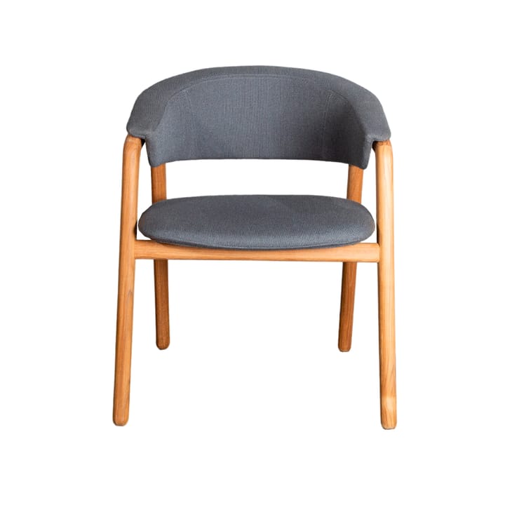Krzesło Luna - Cane-Line airtouch grey, stelaż z drewna tekowego - Cane-line