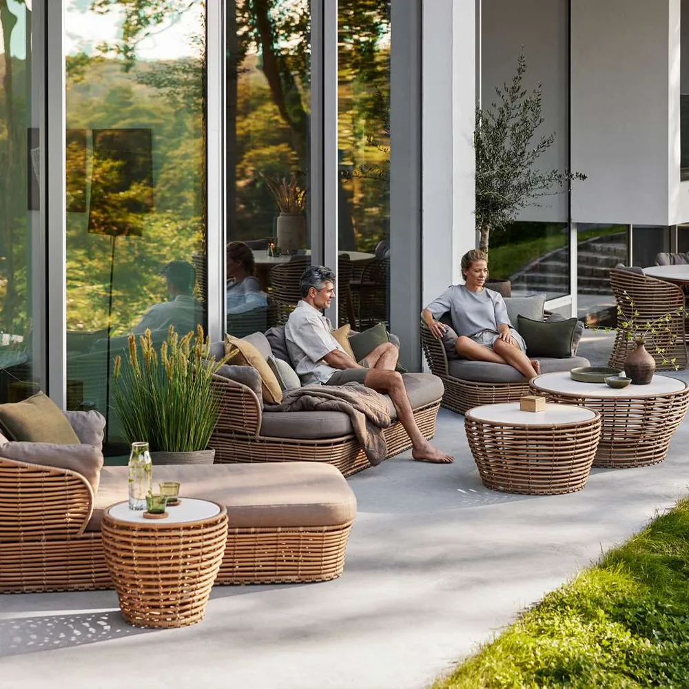 Leżanka Basket, Grey, Cane-Line weave Cane-line