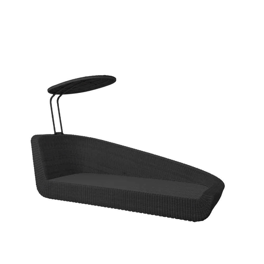 Leżanka Savannah, Black, lewostronna Cane-line