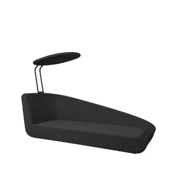 Leżanka Savannah - Black, lewostronna - Cane-line