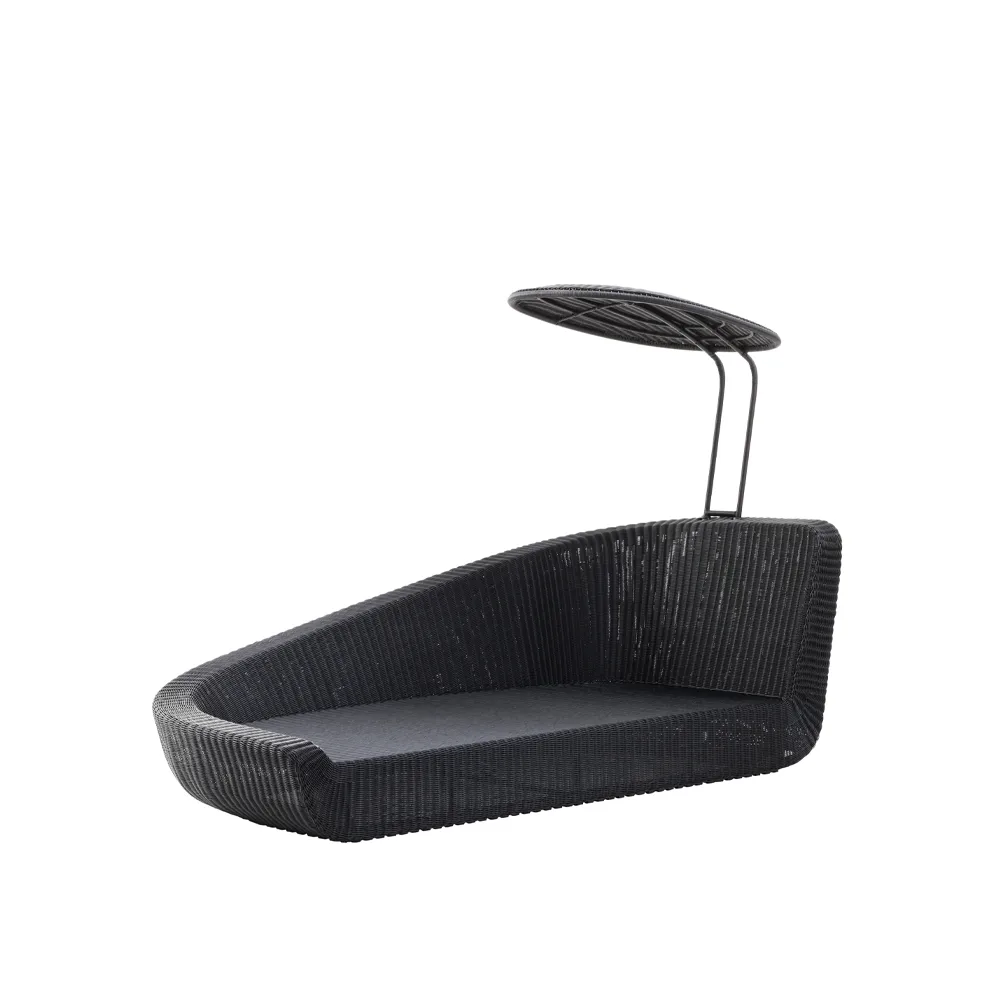 Leżanka Savannah, Black, prawostronna Cane-line