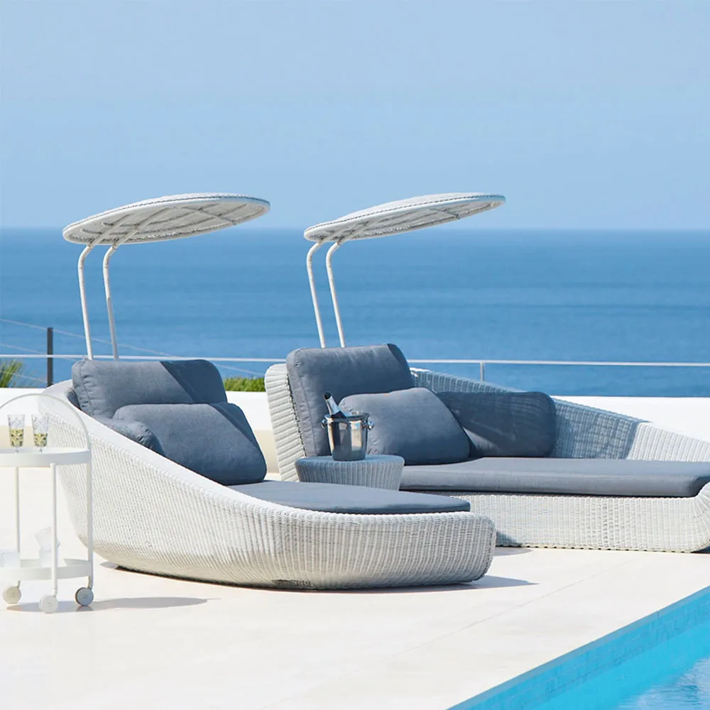 Leżanka Savannah, Black, prawostronna Cane-line