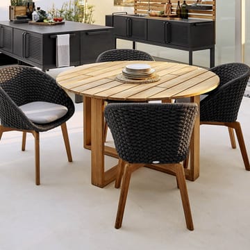 Okrągły stół jadalniany Endless, drewno tekowe - śr. 130 cm - Cane-line