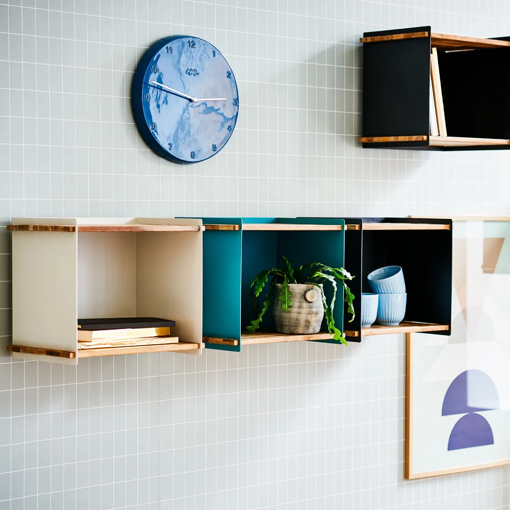 Półka Box Wall, Lava Grey, drewno tekowe Cane-line