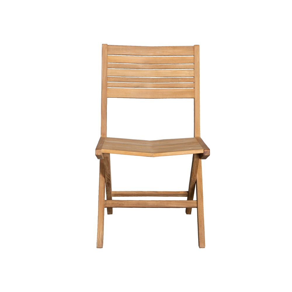 Cane-line Składane krzesło Flip drewno tekowe | Skandynawski Design | Krzesła ogrodowe | Brązowy