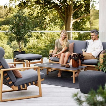 Sofa 2-osobowa Endless Soft, drewno tekowe - Cane-Line AirTouch grey - Cane-line