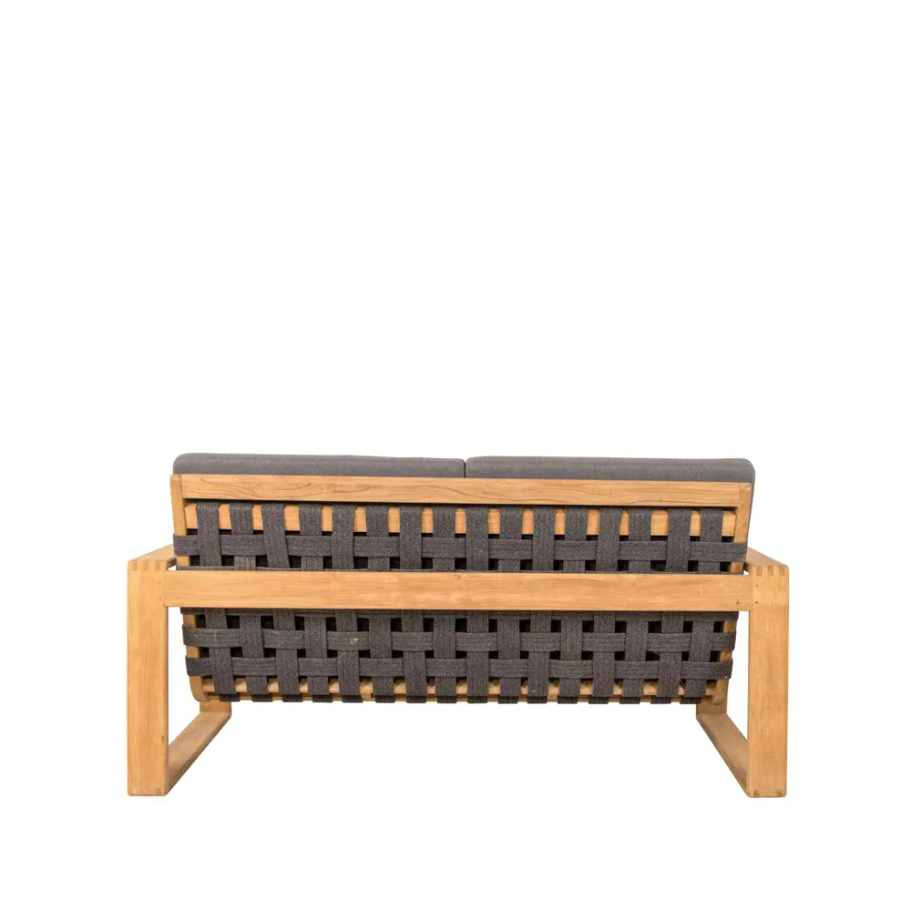 Sofa 2-osobowa Endless Soft, drewno tekowe, Cane-Line AirTouch grey Cane-line