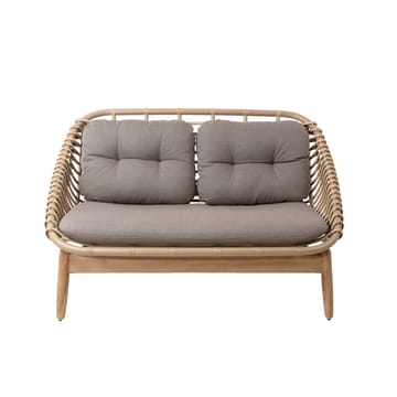 Sofa 2-osobowa String z nogami z drewna tekowego - Cane-Line Airtouch Taupe - Cane-line