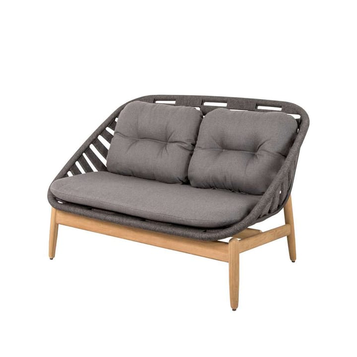Sofa 2-osobowa Strington, drewno tekowe - Cane-Line AirTouch grey - Cane-line