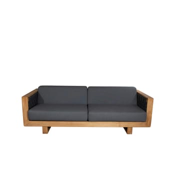 Sofa 3-osobowa Angle - Dark Grey, drewno tekowe - Cane-line