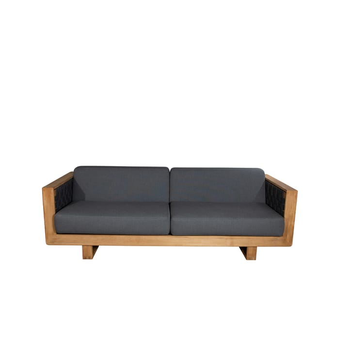 Sofa 3-osobowa Angle - Dark Grey, drewno tekowe - Cane-line