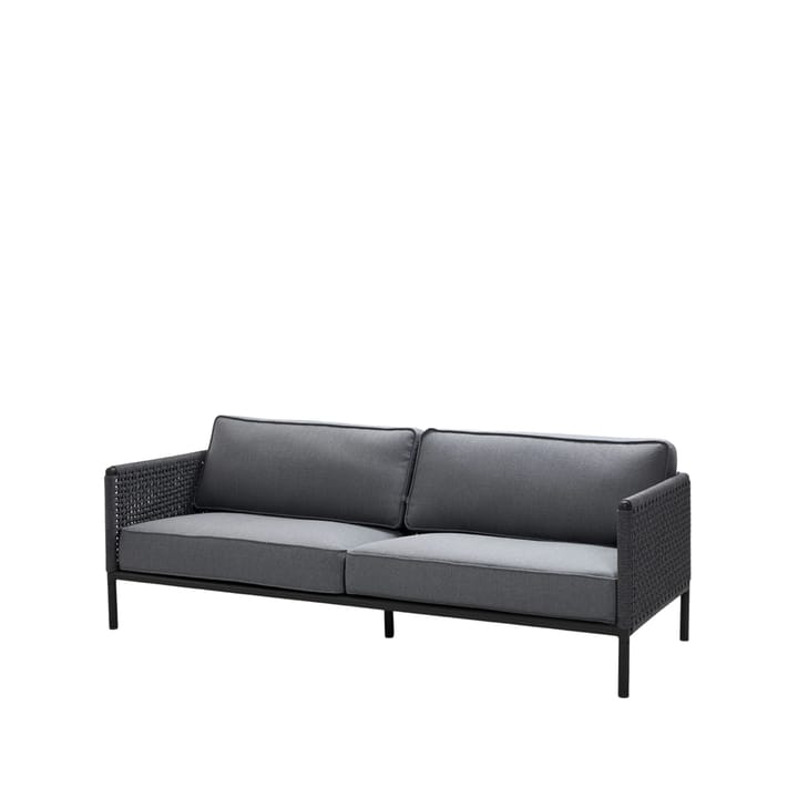 Sofa 3-osobowa Encore - Cane-Line AirTouch Lava Grey/Dark Grey - Cane-line