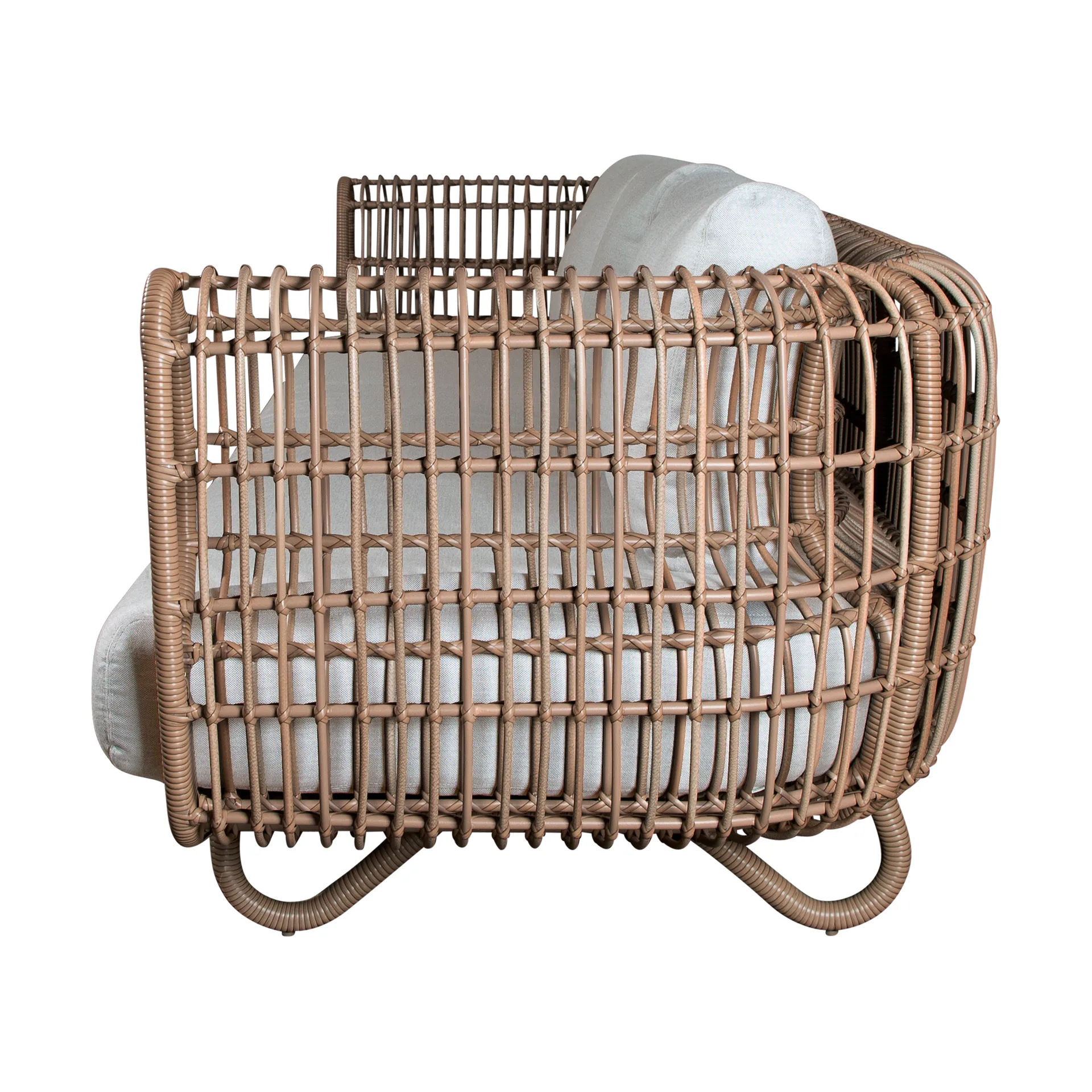 Sofa 3-osobowa Nest Weave, Naturalny, Cane-Line Natté Light Grey Cane-line