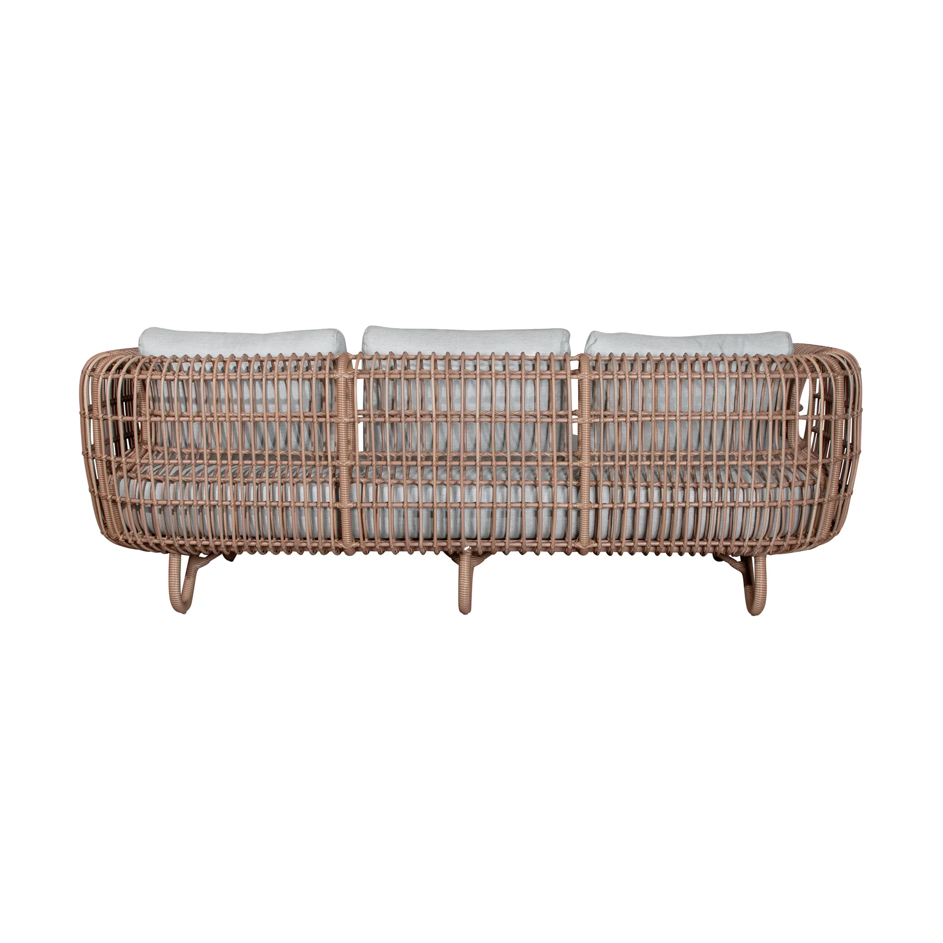 Sofa 3-osobowa Nest Weave, Naturalny, Cane-Line Natté Light Grey Cane-line