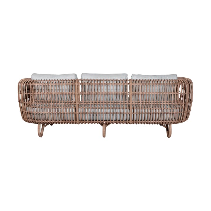 Sofa 3-osobowa Nest Weave, Naturalny, Cane-Line Natté Light Grey Cane-line