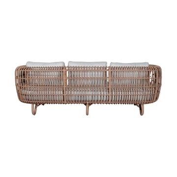 Sofa 3-osobowa Nest Weave - Naturalny, Cane-Line Natté Light Grey - Cane-line