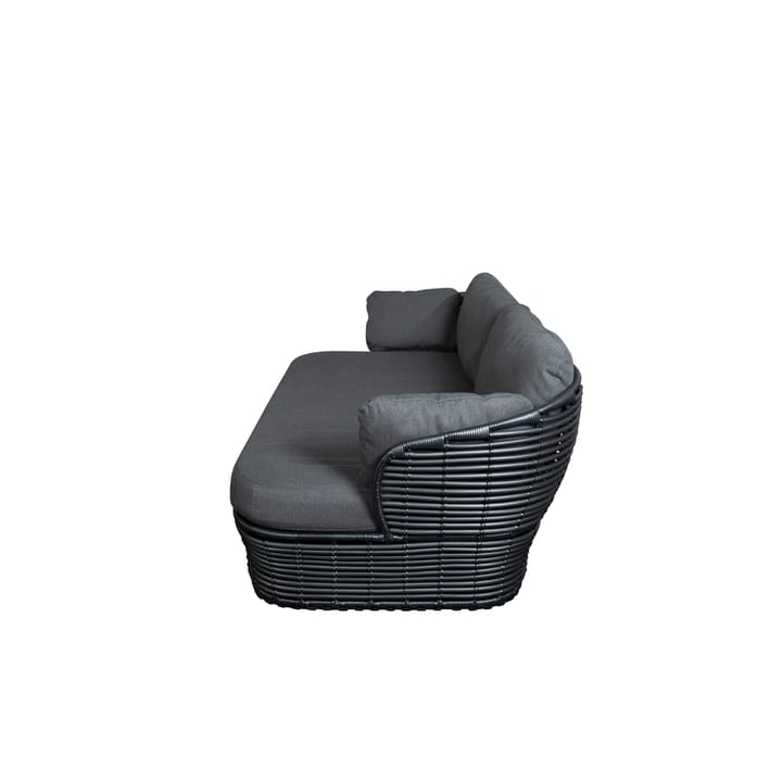 Sofa Basket 2-osobowa, Graphic grey, szare poduszki Cane-line